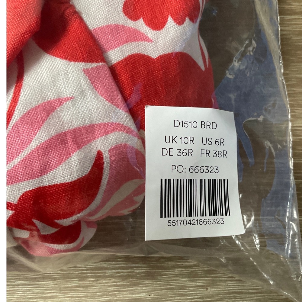 Boden Ivy Button Linen Midi Dress
Red Shadow Blossom Size 6R New With Tags - Picture 7 of 7
